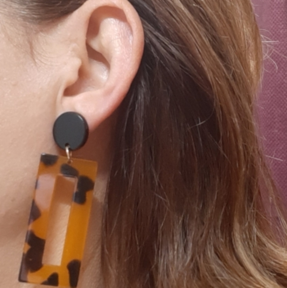 🤩 New!!! Turtoise Statement Drop Dangle Earrin